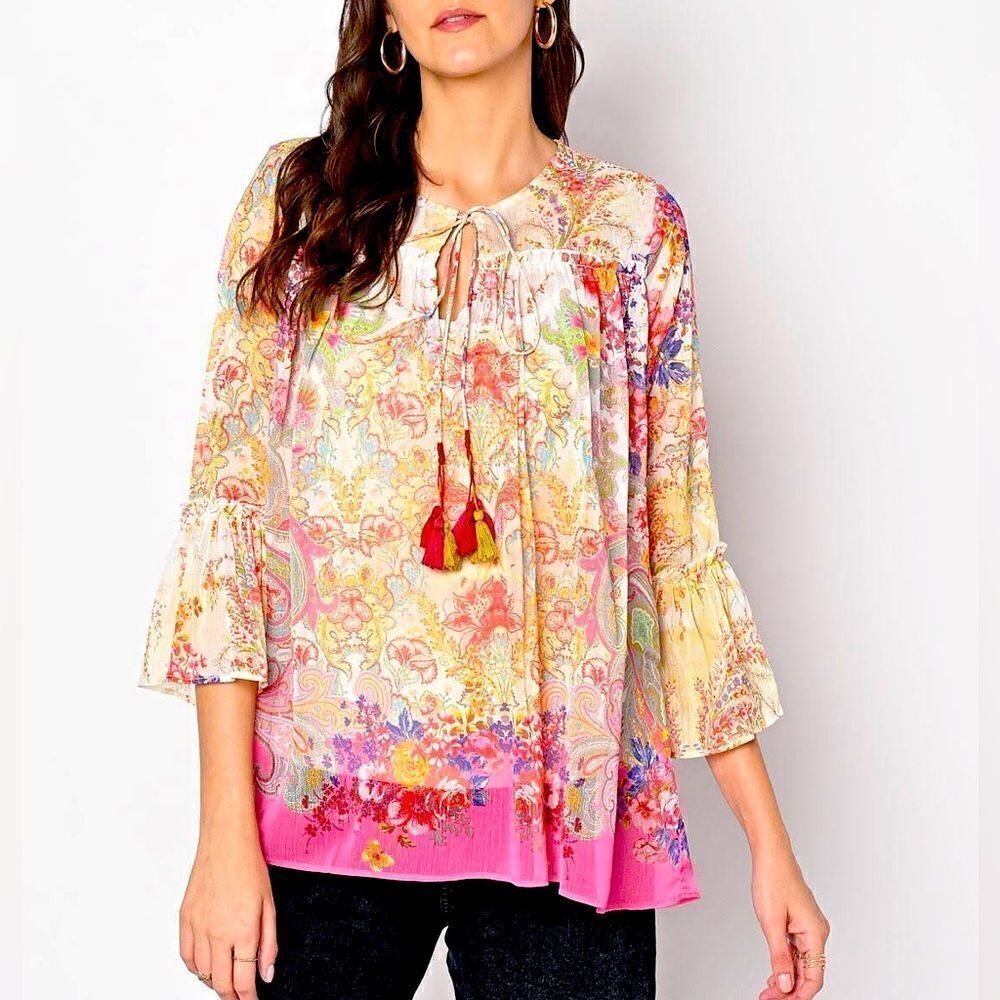 Aarke Ritu Kumar Ecru Printed Top Size Medium
